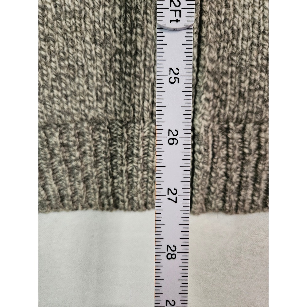 Vintage L.L.Bean 100% Lambswool Quarter Zip Sweater Men's XL Gray Marled Mock - Picture 5 of 7